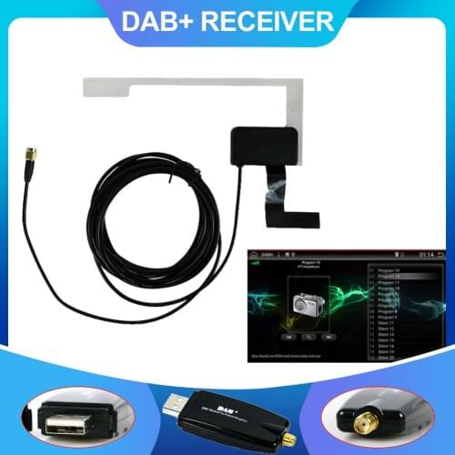 DAB+ Antenna with USB Adapter Receiver for Android Car Stereo Player DAB Receiver Box Auto Radio Aerial Antenna Cable