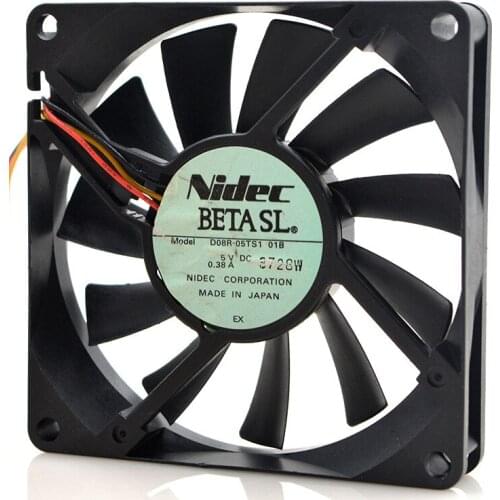 FOR NIDEC D08R-05TS1 01B 8015 5V 0.38A 8CM available USB interface heat dissipation fan
