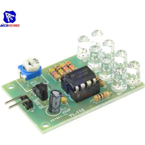 Diymore LM358 12V Breath LED Light Module 8 LEDs Flashing Lamp Board Adjustable Trimmer Potentiometer