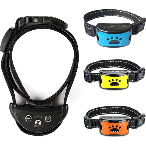 Pet Collar Electric Dog Training Collar Adjustable Anti-barking Collars Middle Small Dog 30S Auto Reset USB Charging Dog Trainer