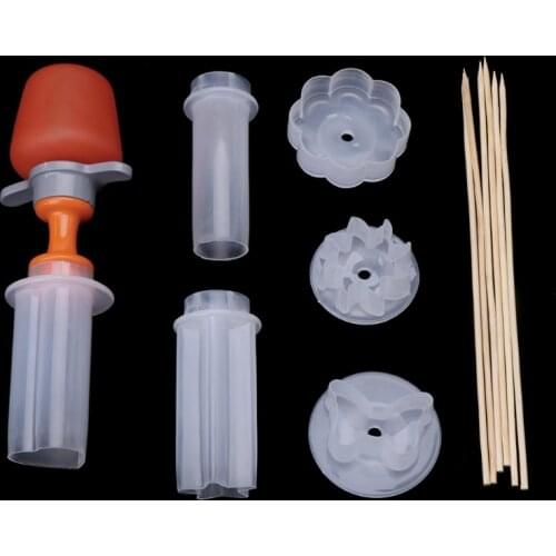 Fruit Salad Shaper Carving Vegetable Cutter Kit Smoothie Cake Kitchen Bar Tools