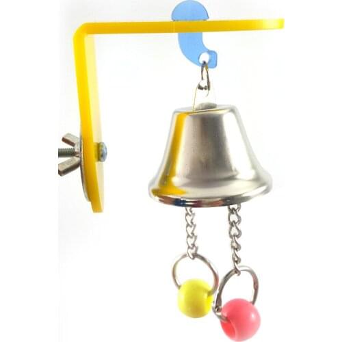 Birds Play Chewing Hanging Cage Bite Accessories Beads Parakeet Parrot Bell Toys
