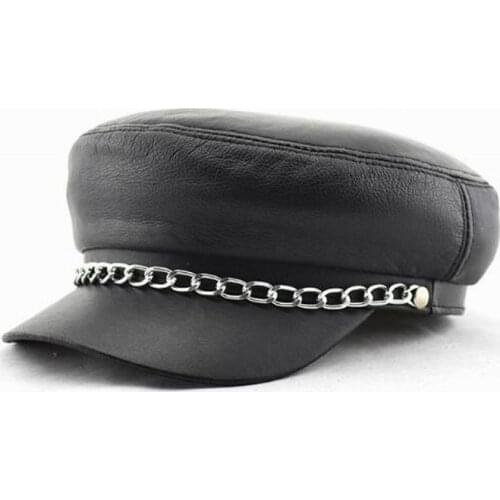New Fashion Sailor Ship Boat Captain Military Hats Peaked Cap Black Baseball Caps Flat Hat for Women Berets