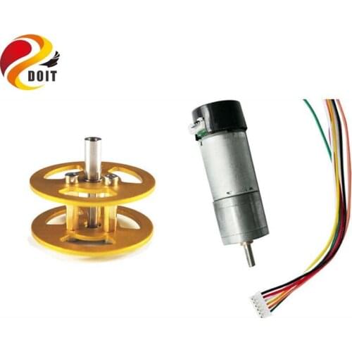 DOIT Aluminum Alloy Metal Bearing Wheel+Motor Phi 4mm for Robot Tank Car Chassis DIY Tracked Model Accessory Part RC Toy