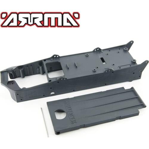 Original ARRMA AR320201 COMPOSITE CHASSIS & BATTERY DOOR- SWB #AR320201 for GRANITE RAIDER VORTEKS