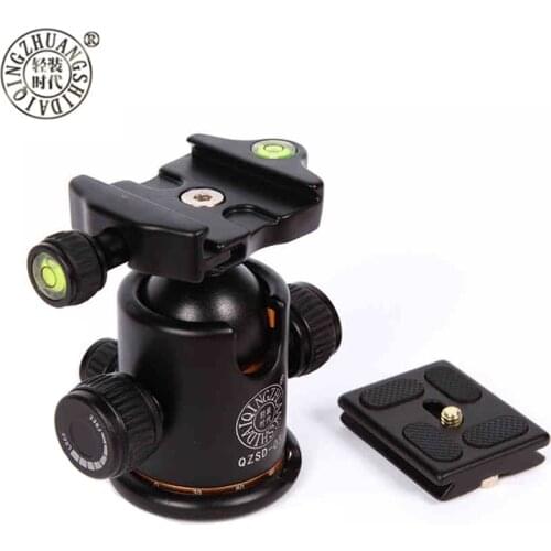 QZSD Q03 Professional Camera Tripod 360 degree Ball Heads with Quick Release Plate 1/4" Screw 3/8" screw nut for Camera Tripod