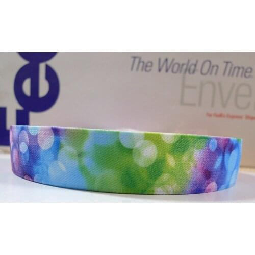 12 Meters 1" 25mm Wide Rainbow Neon Lights Suspender Elastic Webbing Great For Suspender Making