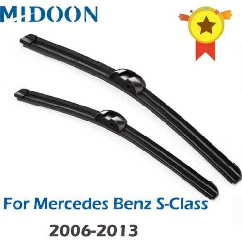 MIDOON Wiper Front Wiper Blades For Mercedes Benz S-Class W221 2006 - 2013 Windshield Windscreen Front Window 27"27"