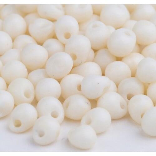 Taidian 3.4mm Miyuki Drop Bead For Native Beadwork Opaque Cream color DP260 3/5grams/lot