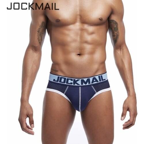 JOCKMAIL 5PCS/Lot Sexy men underwear U convex slip cueca Gay male panties Mesh Mens briefs mens underpant man brand men shorts