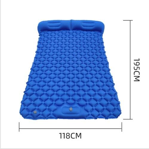 Manufacturers stock outdoor camping inflatable cushion, cross-border single and double inflatable mattress sleeping pad, moistur