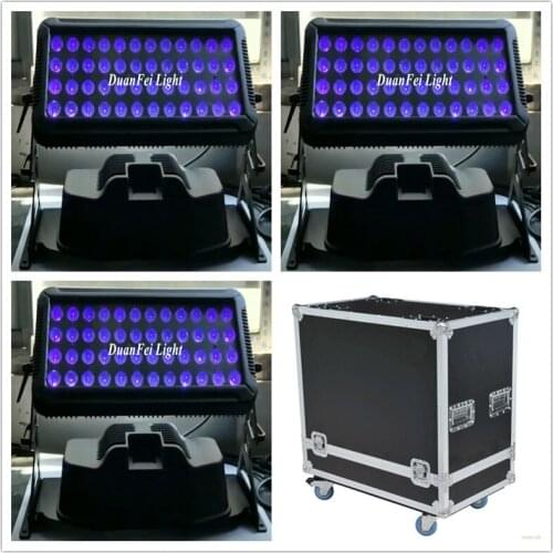 Flycase packing) 10lot Architectural lighting outdoor led flood light 48x18w 6-in-1 rgbwa uv led wall washer city color