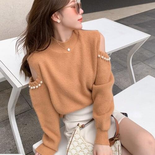 Женские пуловеры с открытыми плечами WaterMonkey China At AliExpress