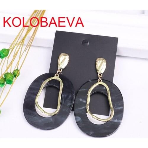 Earrings women korean jewelry dangle statement gold fashion acrylic earrings drop big valentines punk vintage boho 2020 Earrings