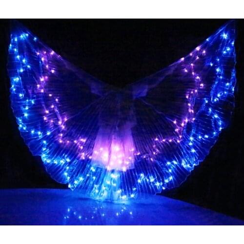 Women Belly dance LED Wings Colorful LED ISIS Wings Adult bellydance Professional Accessory Belly Dancing LED Wings No Sticks