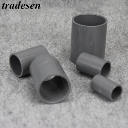 1pc Gray UPVC I.D 63 75 90 110 140 160 200 250mm Straight Connector for Garden Irrigation Watering Aquarium Pipe PVC Tube Parts