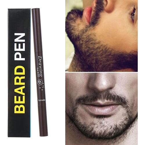 1Pc Beard Filler Pen Male Mustache Fast Camouflage Repair Beard Shape Natural Look Waterproof Sharpen Shaver Define Beard Tools