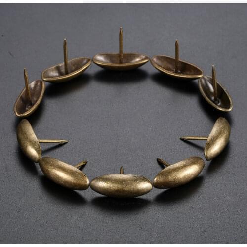 10pcs/set Olives shape Nail Antique Bronze Jewelry Case Wine Box Sofa Decor Tack Door Stud Zinc Alloy Pushpin Furniture 30*12mm