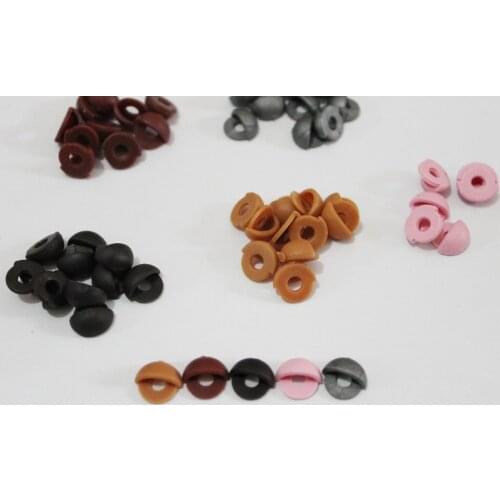 200pcs/lot fit for 10mm toy eyes single toy eyelid for diy doll findings--pink/gray/light coffee/red coffee/dark brown option