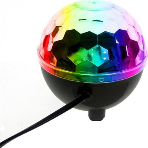 6 Colored Mini Magic Disco Party Lights LED Ball Indoor Dance Lamp 100-240V