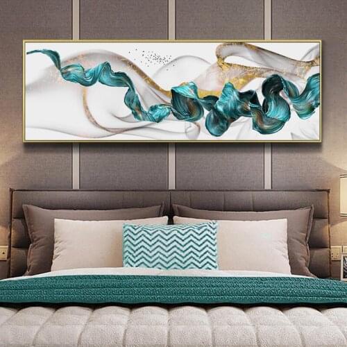 Modern Abstract Blue Mountain Canvas Painting Nordic Wall Art Pictures Poster Prints For Living Room Home Decorativos No Frame