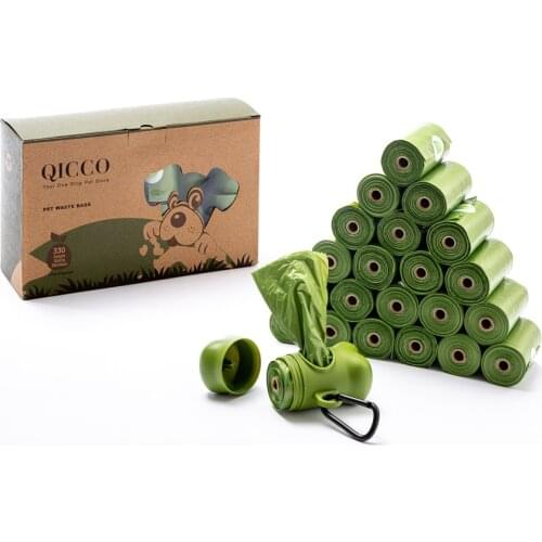 Biodegradable Green Dog Poop Bag Goods For Dogs Pets Waste Bags 8 Rolls and 22 Rolls Package Pet Supplies Dog Products