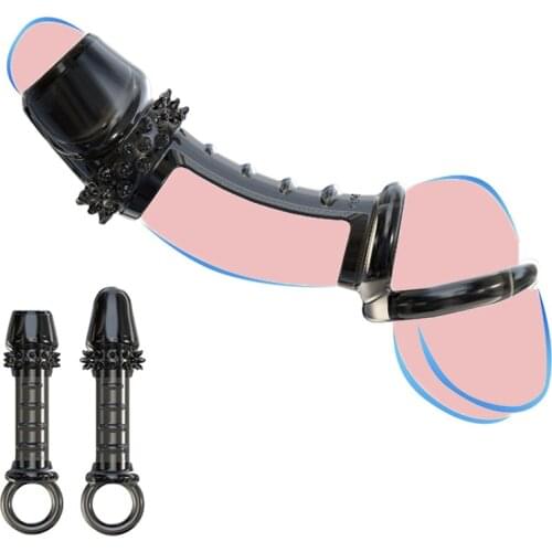 Bondage Gear Reusable Penis Sleeve Delayed Ejaculation Chastity Device Lock Sperm Erection Sex Adult Toys For Men Sex Products
