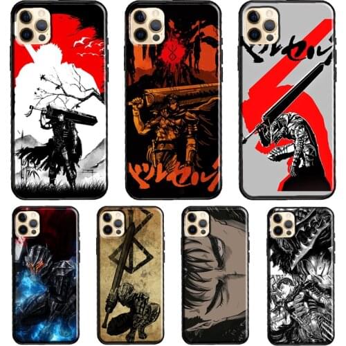 Anime Berserk Guts Funda Case For iPhone X XR XS MAX 12 Mini 11 Pro Max 5S 6S 8 7 Plus SE 2020 Cover Shell