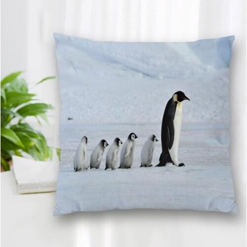 Hot Sale Custom Decorative Pillowcase Penguin Square Zippered Pillow Cover Best Nice Gift 20X20cm 35X35cm 40x40cm