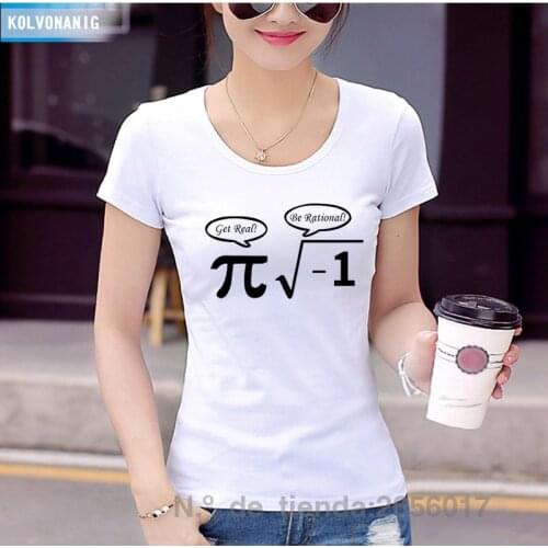 2020 Fashion New Women T Shirts Funny Math Formula Print Tee Shirt Cotton Slim Short Sleeve Fitness Tracksuits T-shirt For Girls