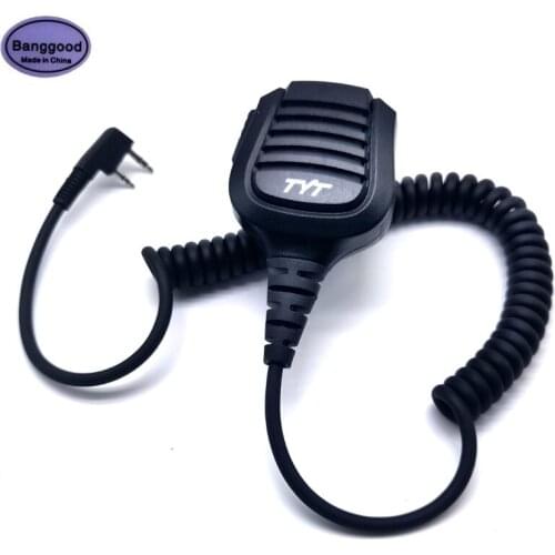 IP64 Waterproof PTT Mic Shoulder Speaker Microphone for TYT TH-F8 TH-UVF8D TH-UVF9D TH-UV8000D/E MD-380 MD-390 UV380 UV390 Radio