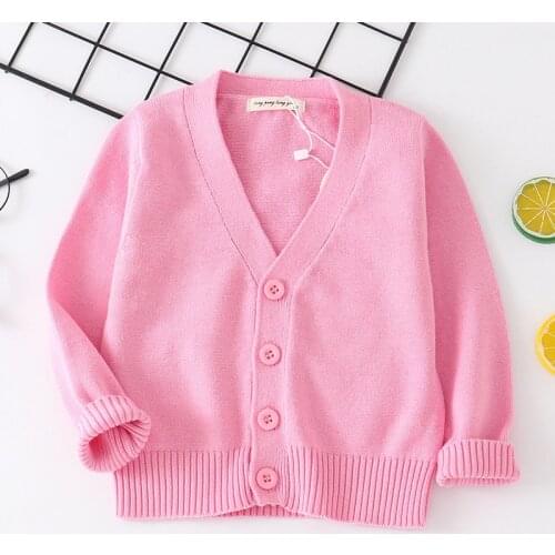 Baby Girls Cardigans Coat V-Neck Toddler Boys Cotton Sweaters Children Knitwear Spring Autumn Kids Girls Outerwear Coat