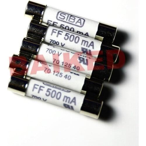 Ceramic FF500MA 700V 7012540 7012540 0.5A ultra-fast fuse block 6.3MM*32MM diameter * length