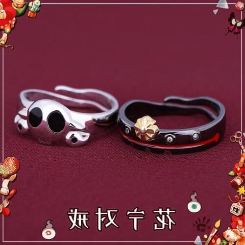 Anime Toilet Bound Jibaku Shounen Hanako kun Nene Cosplay S925 Sterling Silver Finger Ring Men Womens Adjustable Jewelry Gift