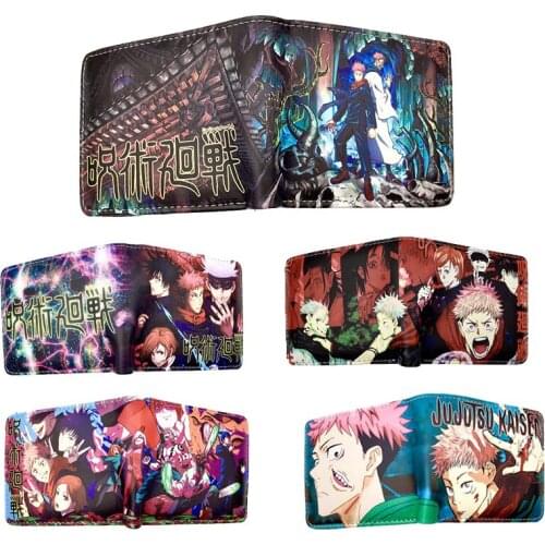 Anime Jujutsu Kaisen Gojo Satoru Cosplay Print Short Wallet PU Leather Coin Purse Holders Wallet Card Bag Luggage Birthday Gift