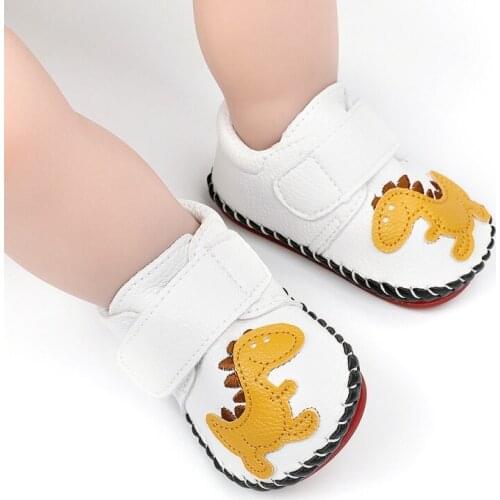 Newborn Baby Boys Girls Shoes First Walkers Kids Toddlers PU Leather Soft Soles Animal Cartoon Sneakers Ins 0-18 Months
