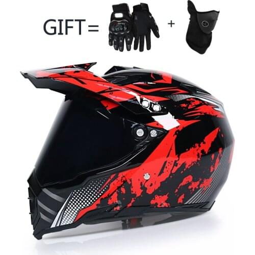 High Quality Mens Motorcycle Helmet Motorbike Helmet Motocross Helmets Casque Moto Cross ATV Off Road Full Face Racing Helmet