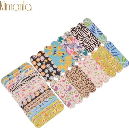 200Pcs/Lot Mix Design Color Nail Files 150/150 Sandpaper Mini Buffer Block Nail Care Beauty Decoration Disposable Tools File