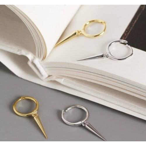 S925 Silver Color Earrings Rivet Conical Earrings Fashion Charm Mini Inlaid Zircon Wild Ladies Party Jewelry Girlfriend Gift