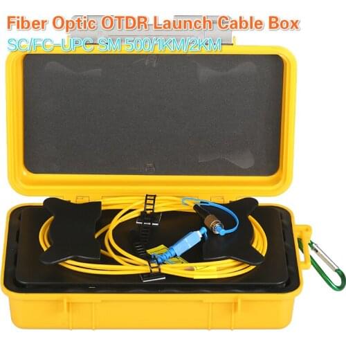 SC/FC--UPC SM 500/1KM/2KM OTDR Dead Zone Eliminator,Fiber Rings ,Fiber Optic OTDR Launch Cable Box 1310/1550nm Free shipping