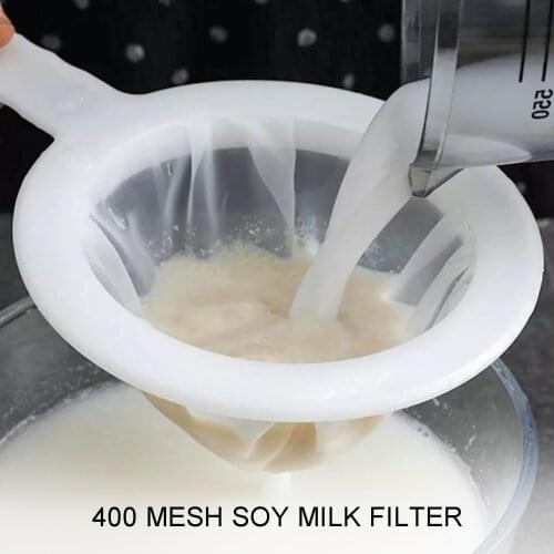 400 Mesh Kitchen Ultra-fine Mesh Strainer Kitchen Nylon Mesh Filter Spoon For Soy Milk Coffee Juice Heat Resistant Kitchen Tool