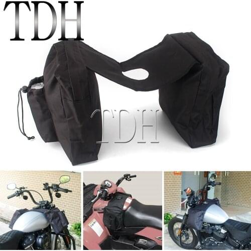ATV Motorcycle Snowmobile Fuel Tank Bag 600D Oxford Cloth Luggage Cargo Storage Saddle Bag Equine Black Panniers Bag Dirt Bike