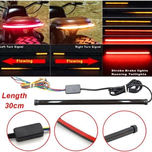 Motorcycle LED Turn Signal Lamp Sequential Taillights DC 12-24V Motorcycle LED Light Strip Accessories For Dropshipping CSV