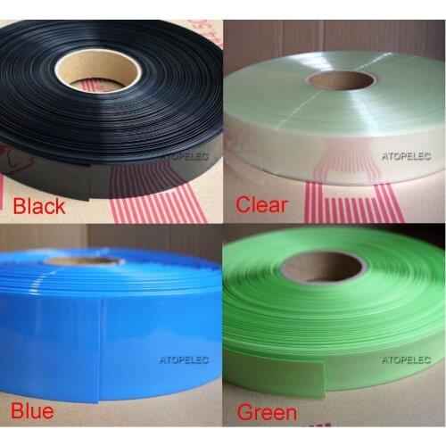 2M (22650 Battery Wrap) Wide 36MM / Diameter 22MM PVC 2:1 Heat Shrink Tubing Black/Red/Yellow/Green/Blue/White/Clear