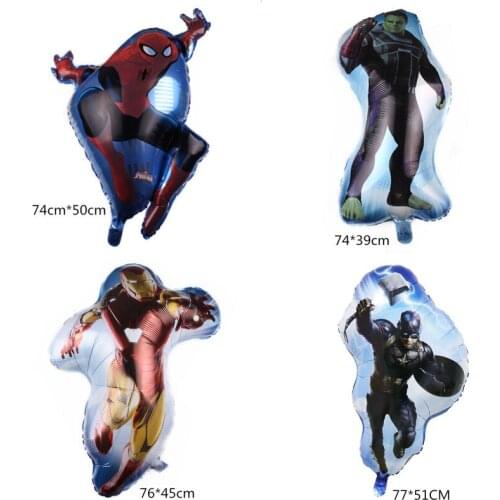 The Avengers Spiderman iron Man Foil Balloons Super Hero Birthday Party Decoration Supplies Childrens Gifts Air Toys