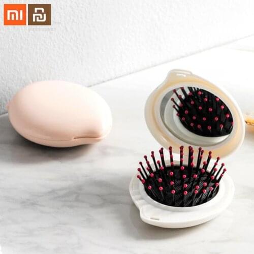 Xiaomi youpin student holding mirror makeup makeup portable female airbag massage comb folding mirror comb set comb travel smart
