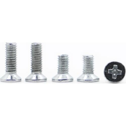 10-50pcs M3 M4 M5 M6 M8 GB819 Zinc Plated Carbon Steel Phillips Flat Countersunk Head Bolt Cross Machine Screw