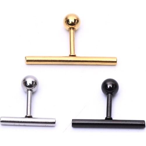 2pcs Fashion Earrings 3 size stainless steel Linear modelling stud earrings body piercing jewelry for women men free shipping