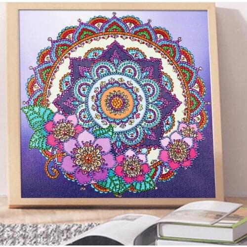 30cm Mandala Flower 5D DIY Special Diamond Painting Embroidery Rhinestone Crystal Cross Stitch Needlework Craft Kit Home Decor