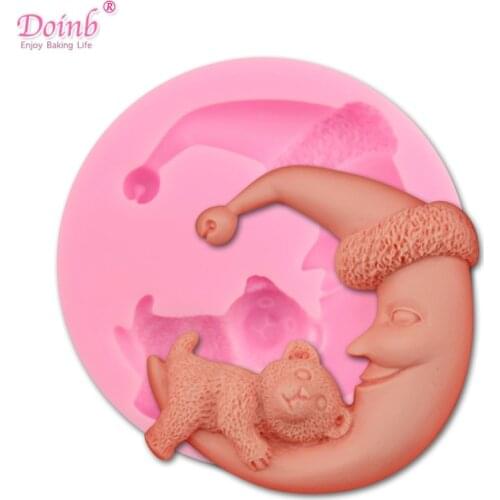 3D Food-grade Silicone Mold Moom Bear Baby Cake Fondant Mold Decorating Tool Chocolate Candy Jello Baking moulds